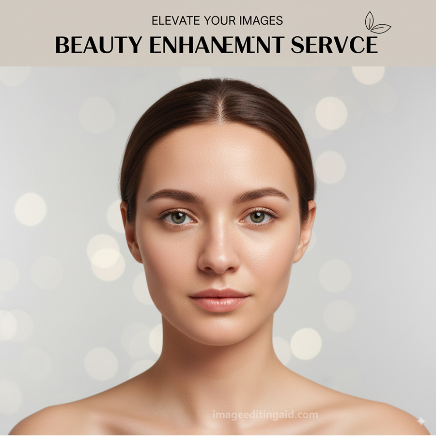 Beauty enhancement service for professional portrait retouching” “High-quality beauty photo enhancement for flawless images” “Portrait retouching and beauty enhancement for fashion photography” “Natural beauty enhancement service to refine facial features” “Professional photo retouching for beauty and glamour shots”
